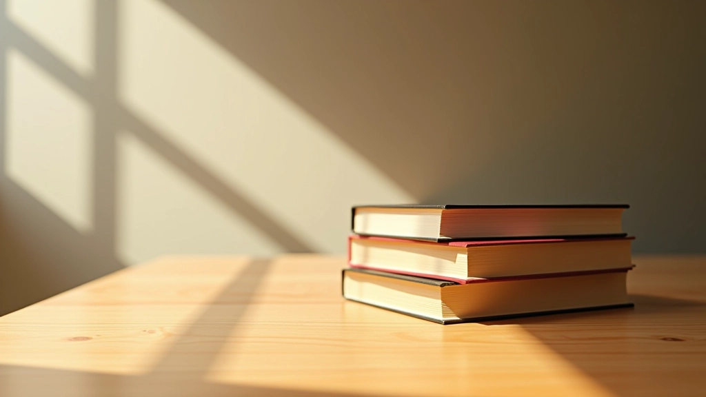 Três livros empilhados representando os três atos da narrativa