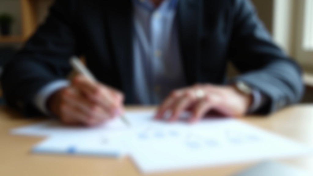 Escritor analisando diagrama de sequência de eventos em papel, caneta apontando para fluxo narrativo com anotações e setas